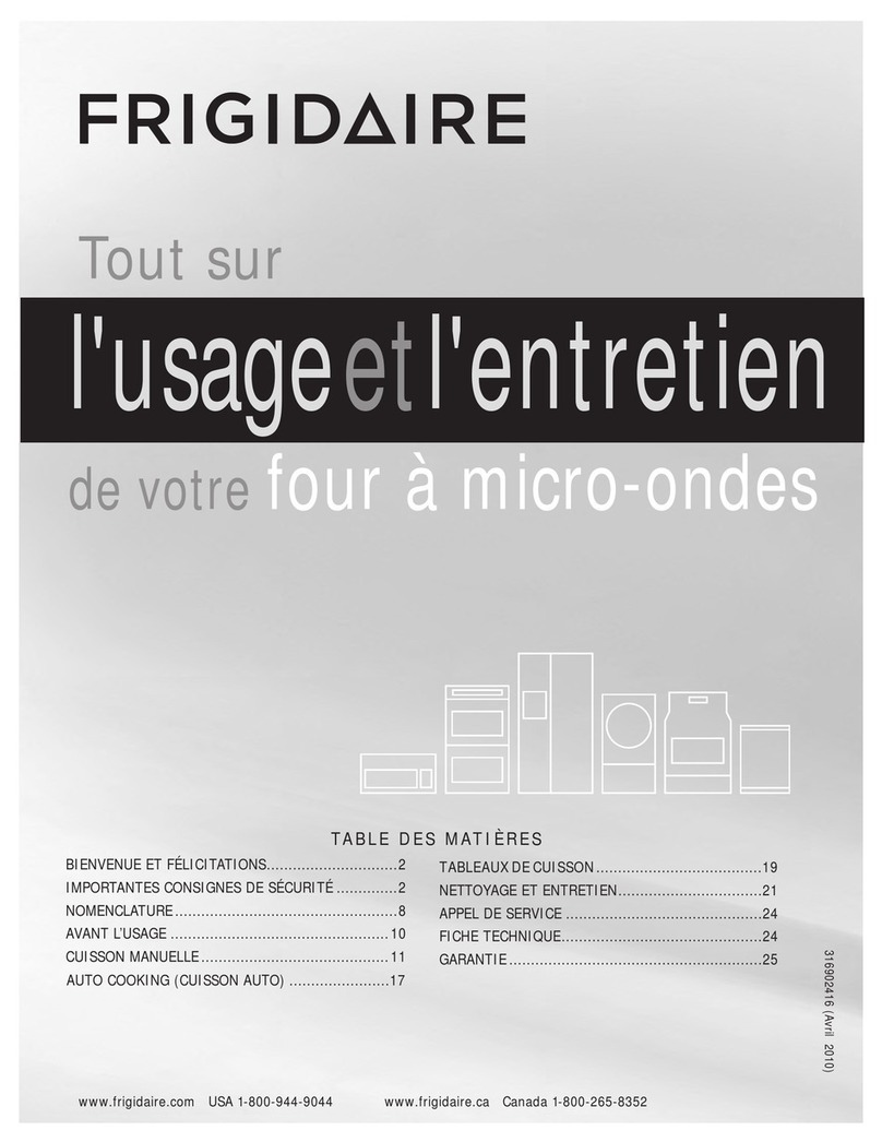 Frigidaire FFMV162LB l'usage et l'entretien