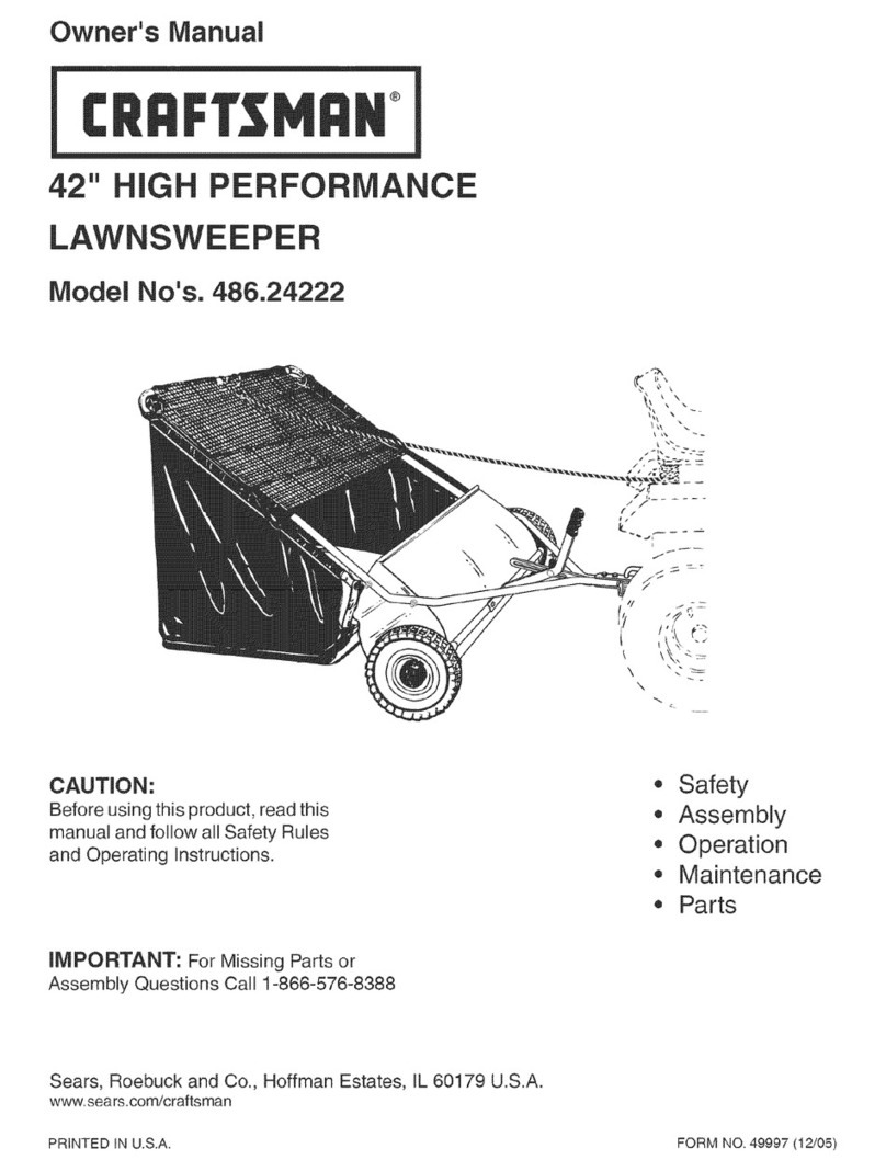 Craftsman 24222 - 42 in. High Speed Sweeper User manual