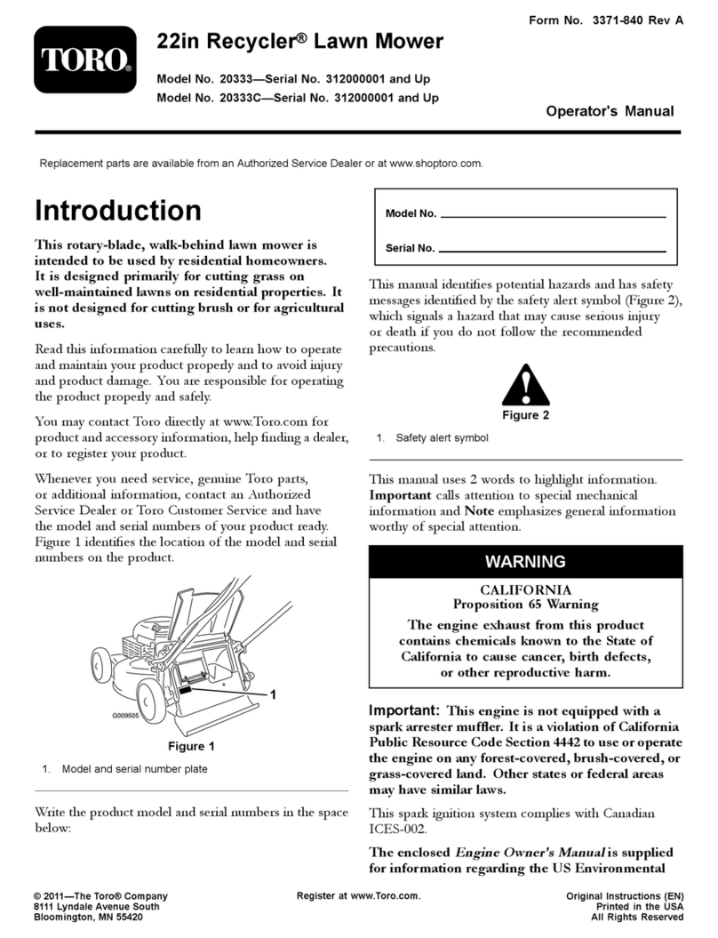 Toro 20333 - BBC Personal Pace Walk Power Mower Operator's manual