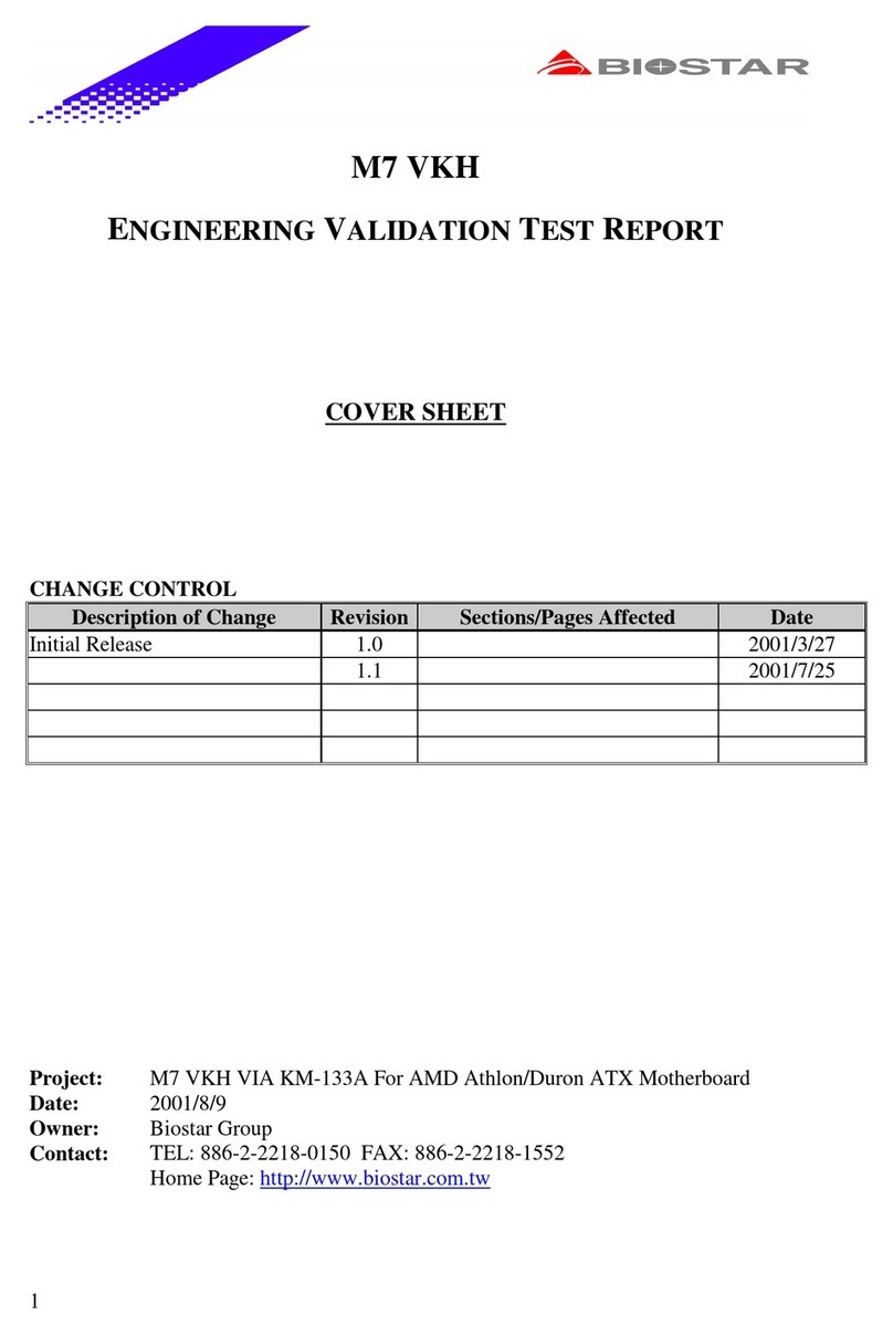 Biostar M7 VKH User manual Biostar M7 VKH User manual