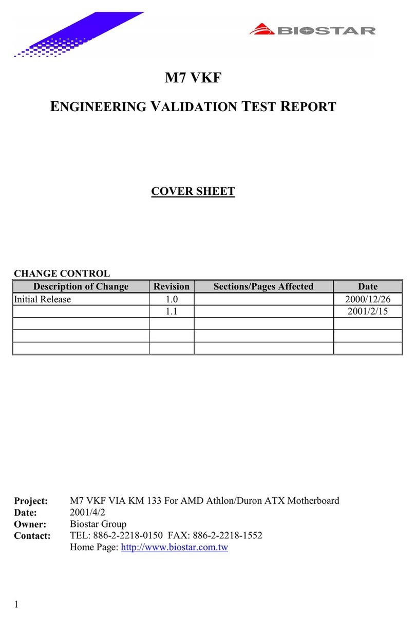 Biostar M7VKF User manual