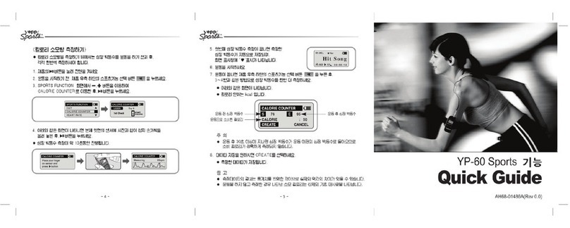 Samsung YP-60V - YEPP Sports 256 MB Digital Player User manual