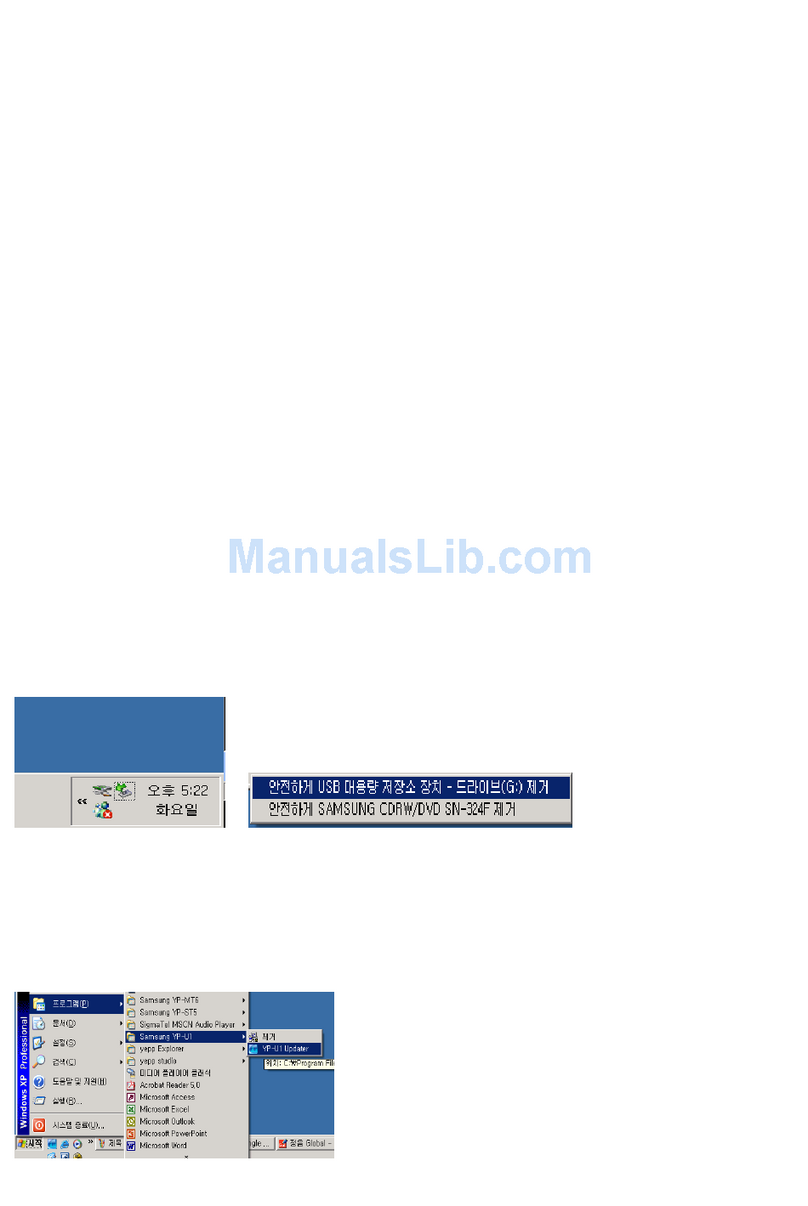 Samsung YP-F1B Mounting instructions