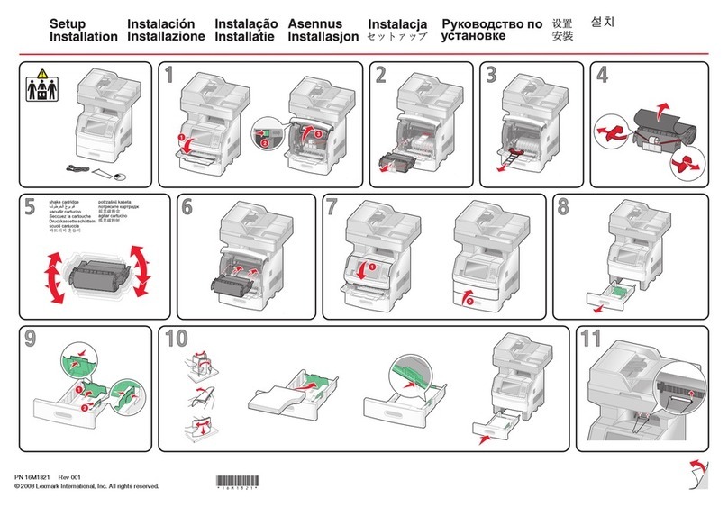 Lexmark 651de - X B/W Laser setup sheet