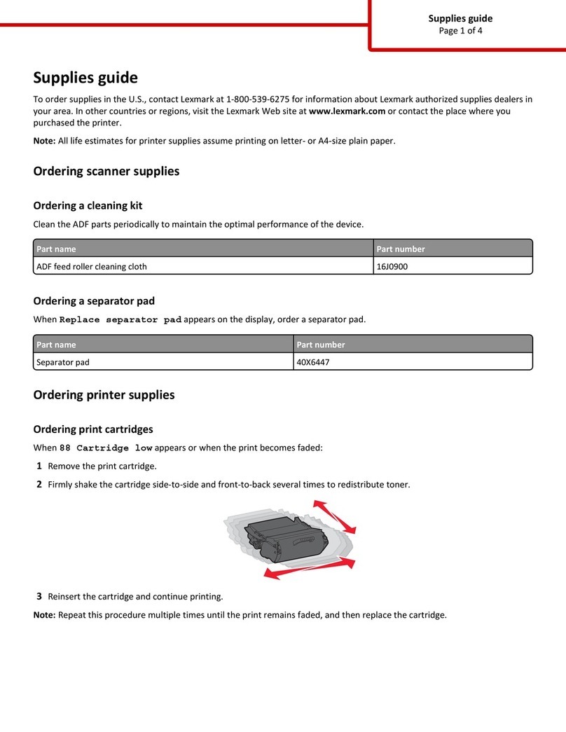 Lexmark 6500E Supplies guide