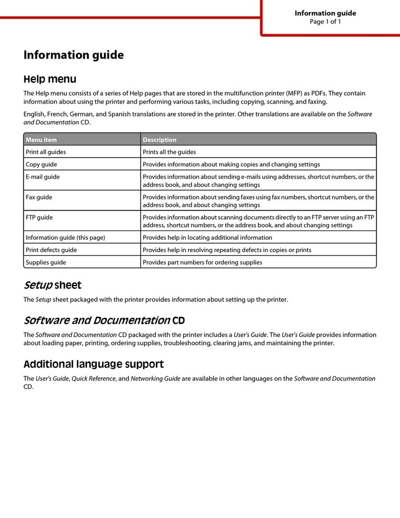 Lexmark MS00321 - X 738de Color Laser Technical manual