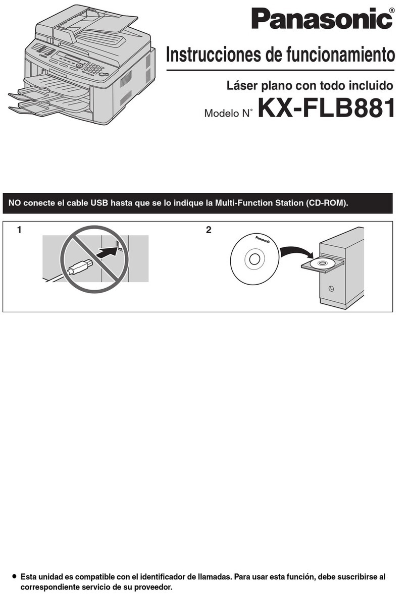 Panasonic KXFLB881 - Network Multifunction Laser... Instruction Manual