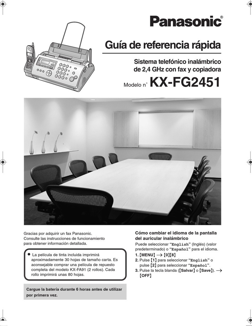 Panasonic KXFG2451 - B/W Thermal Transfer Parts list manual Panasonic KXFG2451 - B/W Thermal Transfer Parts list manual