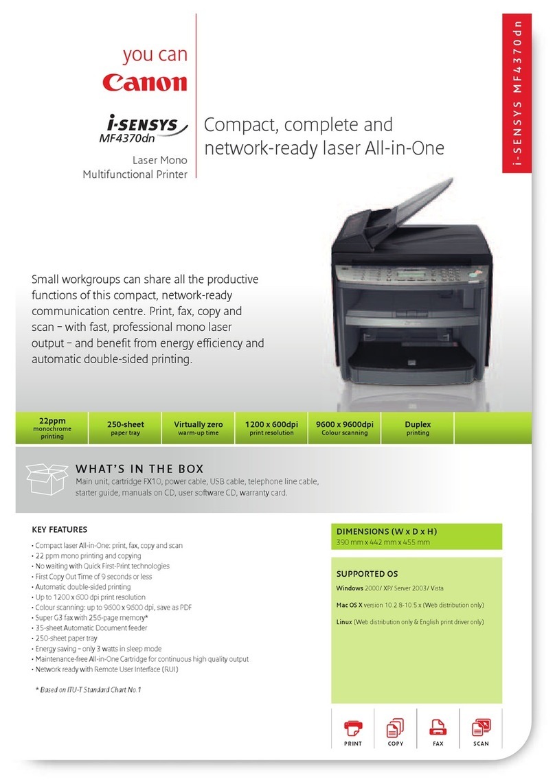 Canon I-sensys mf4370dn User manual