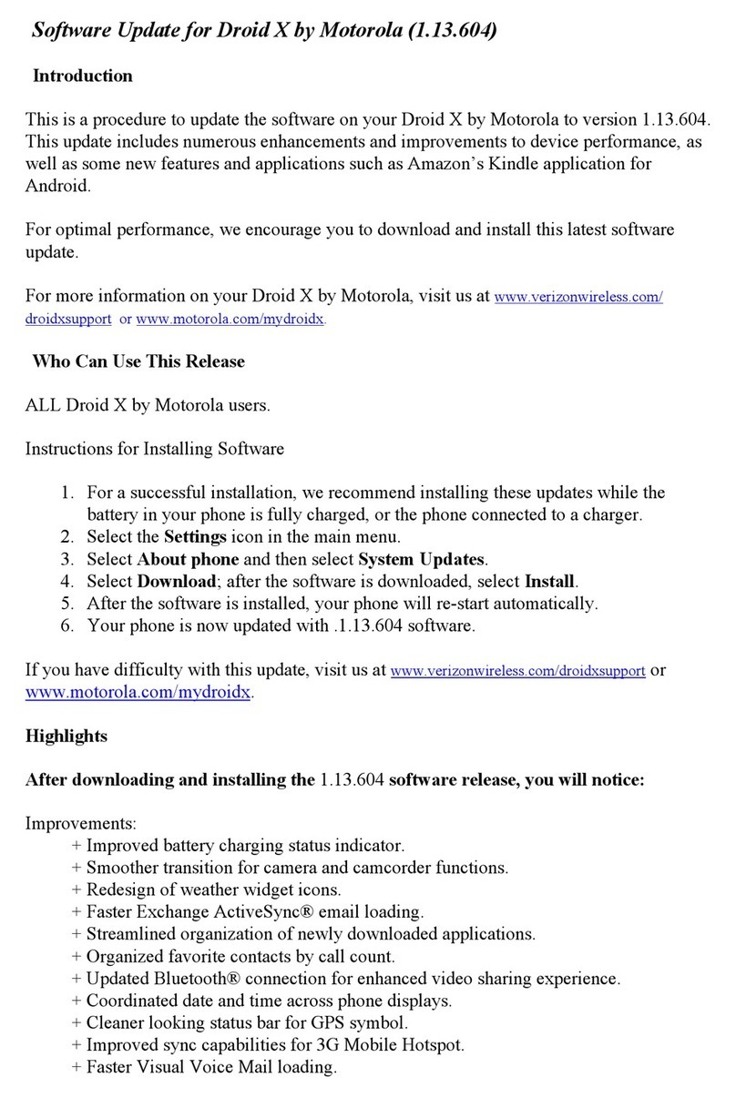 Motorola DROID X Technical manual
