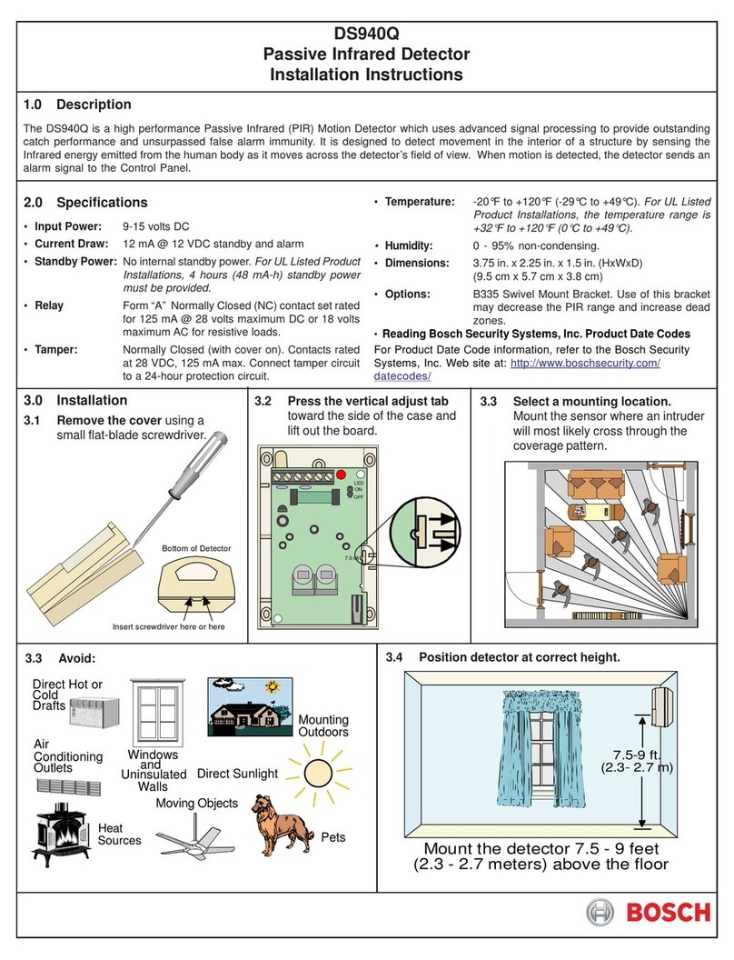 Bosch DS940Q installation instructions Bosch DS940Q installation instructions