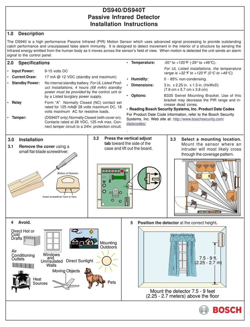 Bosch DS940 installation instructions