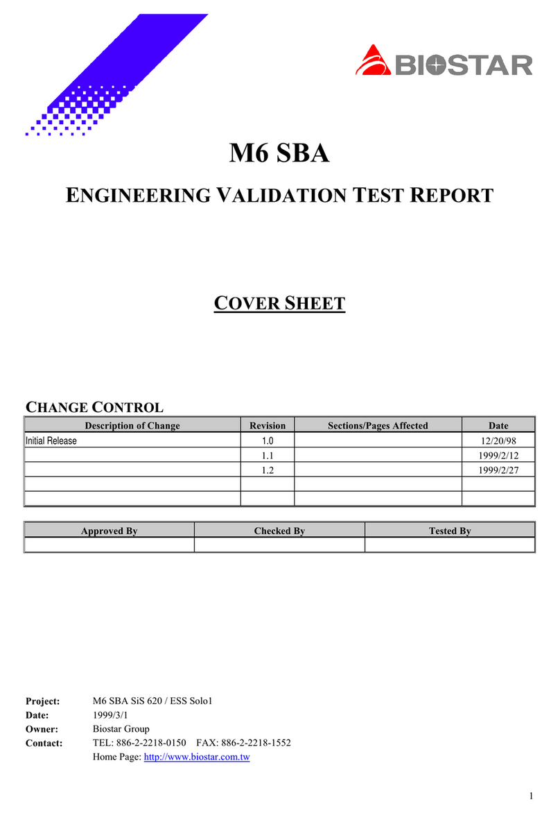 Biostar M6SBA User manual
