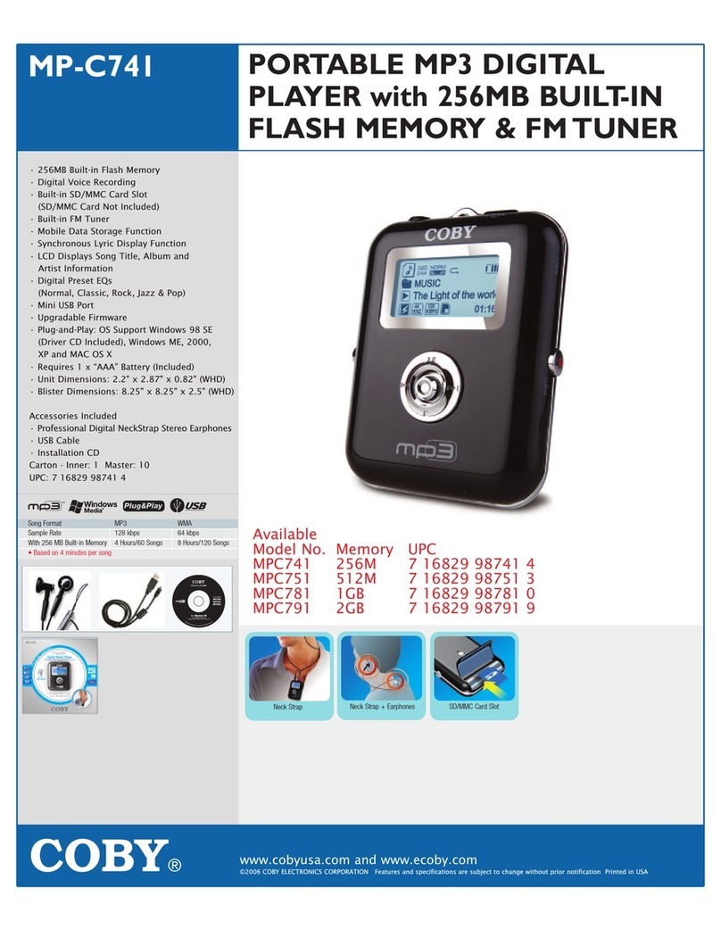 Coby MP-C741 User manual