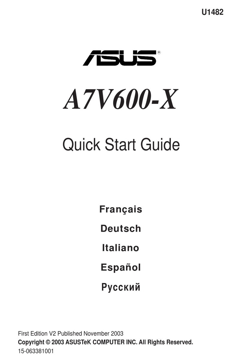 Asus A7V600-X Guide de démarrage rapide
