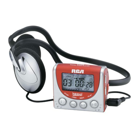 RCA rd1060 - 64 MB Kazoo Digital Audio Player User manual
