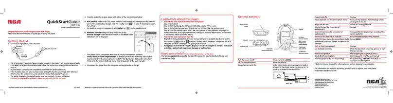 RCA S2102 - 2 GB Digital Player User manual