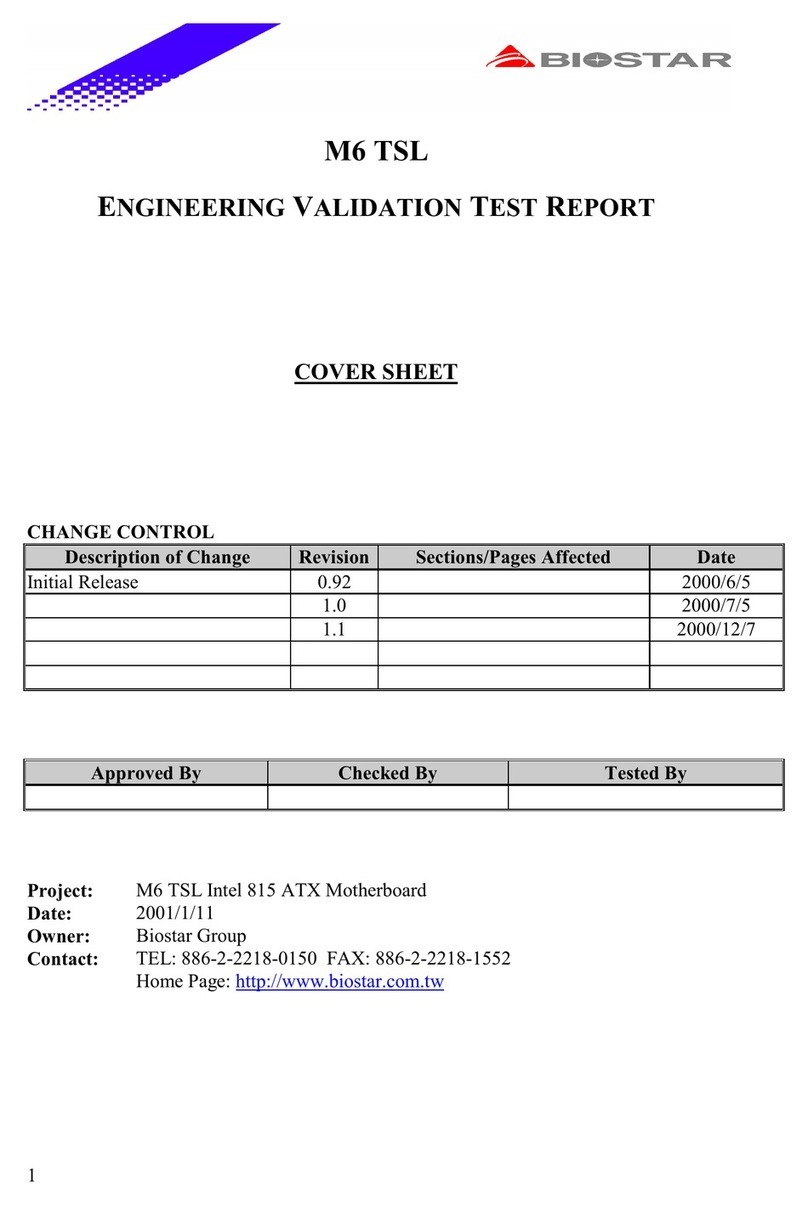 Biostar M6TSL User manual