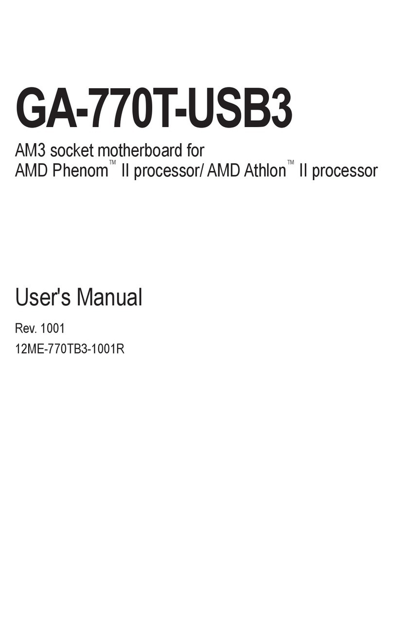 Gigabyte GA-770T-USB3 user manual