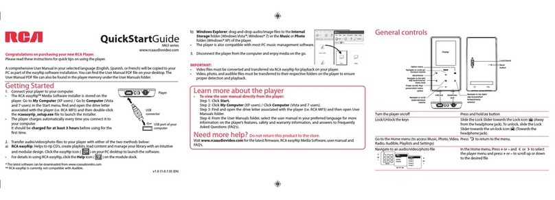 RCA M6308BK quick start guide