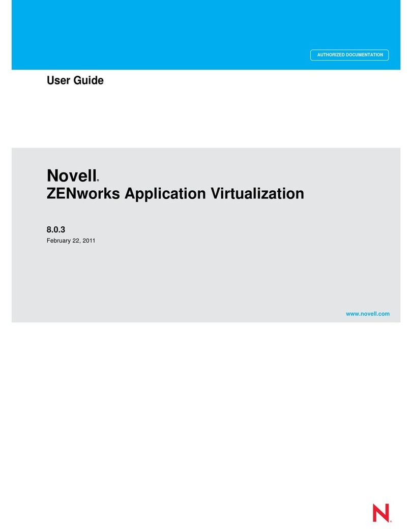 Novell ZENWORKS APPLICATION VIRTUALIZATION - V8.0.3 INTEGRATION AND STREAMING... User manual