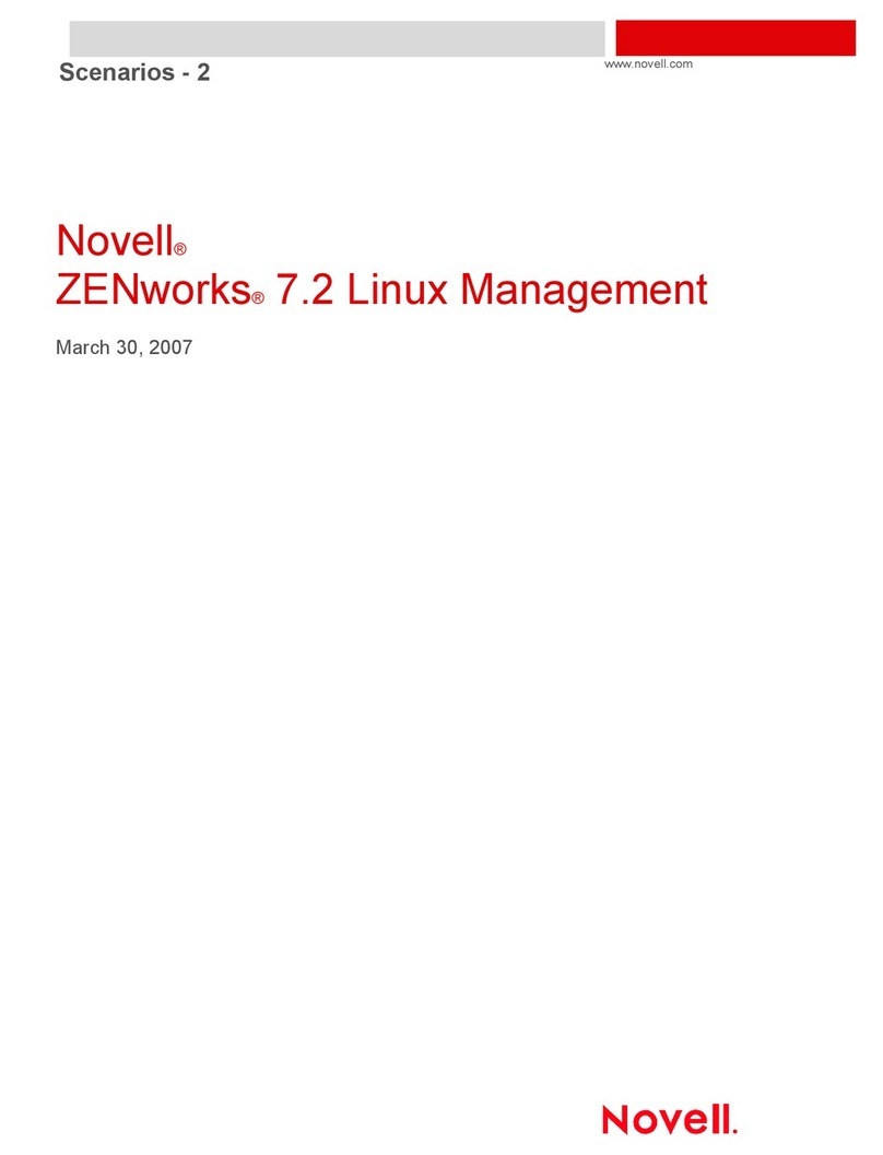 Novell ZENWORKS 7.2 LINUX MANAGEMENT - SCENARIOS 2... User manual