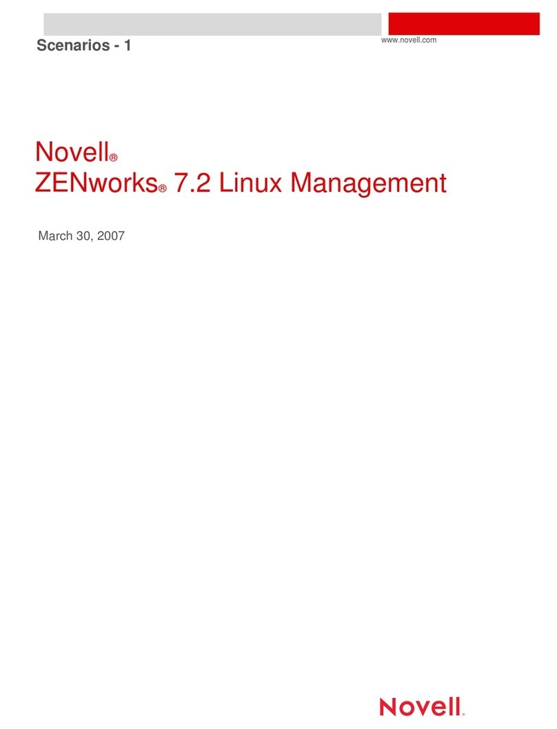 Novell ZENWORKS 7.2 LINUX MANAGEMENT - SCENARIOS 1... manual