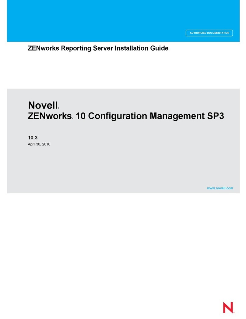 Novell ZENWORKS 10 CONFIGURATION MANAGEMENT SP3 - ZENWORKS REPORTING SERVER  10.3... User manual