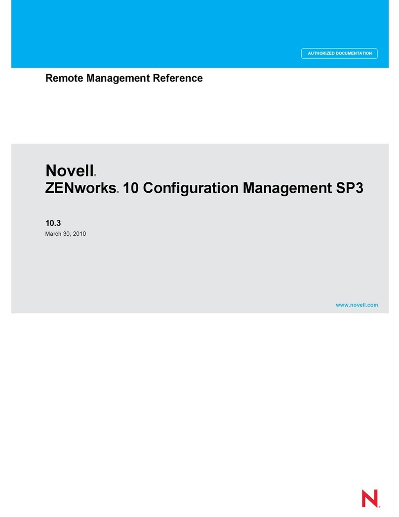 Novell ZENWORKS 10 CONFIGURATION MANAGEMENT SP3 - NETWORK DISCOVERY DATABASE... Management guide Novell ZENWORKS 10 CONFIGURATION MANAGEMENT SP3 - NETWORK DISCOVERY DATABASE... Management guide