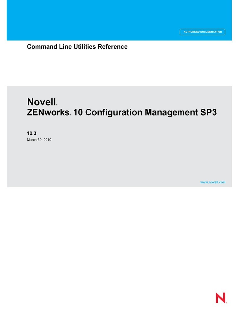 Novell ZENWORKS 10 CONFIGURATION MANAGEMENT SP3 - COMMAND LINE UTILITIES REFERENCE 10.3... Command reference guide
