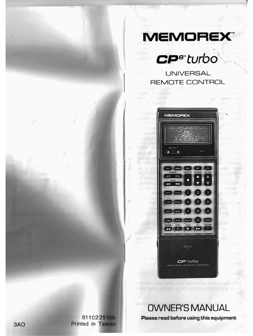 Memorex CP8 TURBO UNIVERSAL REMOTE CONTROL manual Memorex CP8 TURBO UNIVERSAL REMOTE CONTROL manual