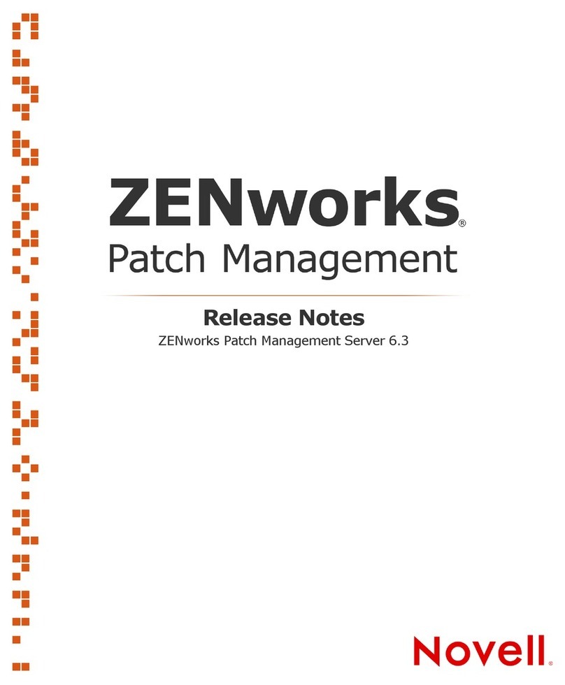 Novell ZENWORKS PATCH MANAGEMENT 6.3 - S Instruction Manual