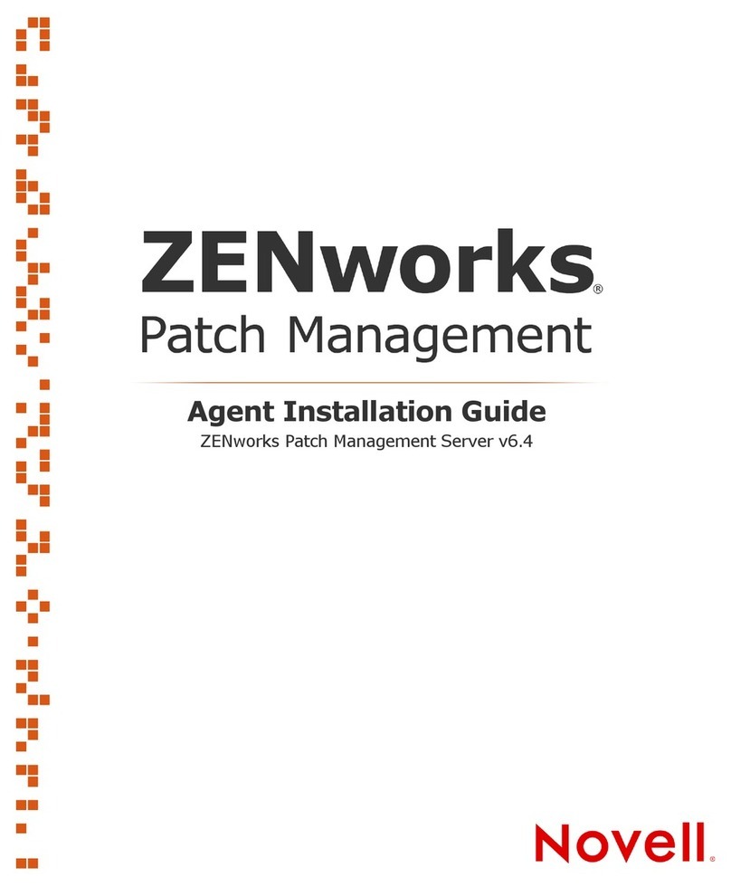 Novell ZENWORKS PATCH MANAGEMENT 6.4 - AGENT installation guide Novell ZENWORKS PATCH MANAGEMENT 6.4 - AGENT installation guide