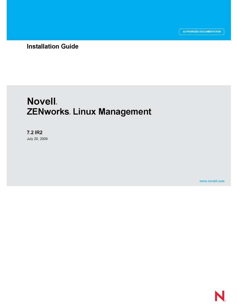 Novell ZENWORKS LINUX MANAGEMENT 7.2 IR2 - ... installation guide Novell ZENWORKS LINUX MANAGEMENT 7.2 IR2 - ... installation guide