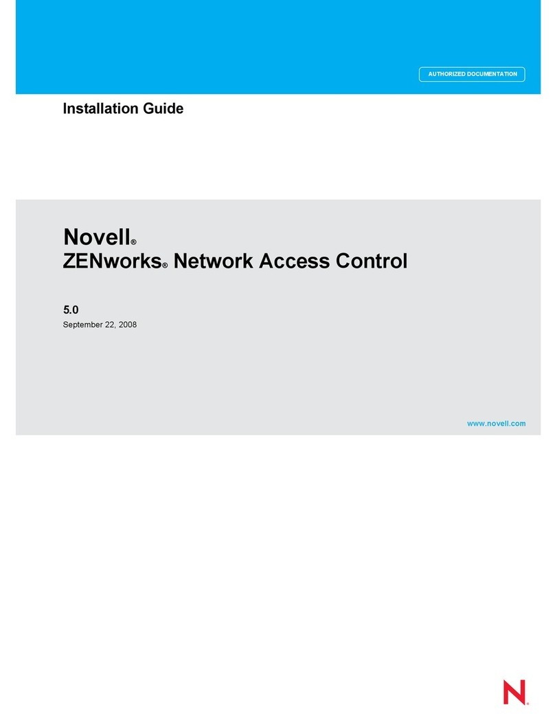 Novell ZENWORKS NETWORK ACCESS CONTROL 5.0 - INSTALLATION GUIDE... installation guide