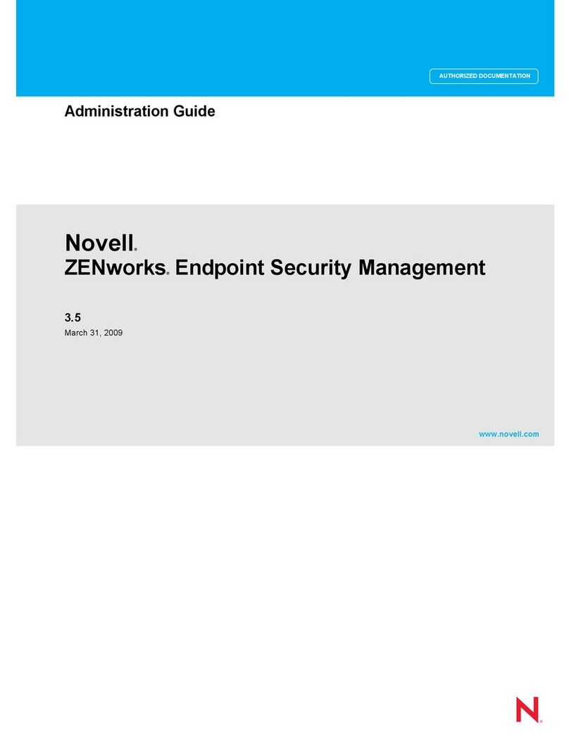 Novell ZENWORKS ENDPOINT SECURITY MANAGEMENT 3.5 Instruction Manual