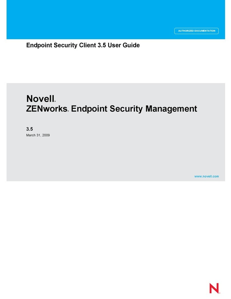 Novell ZENWORKS ENDPOINT SECURITY MANAGEMENT 3.5 User manual