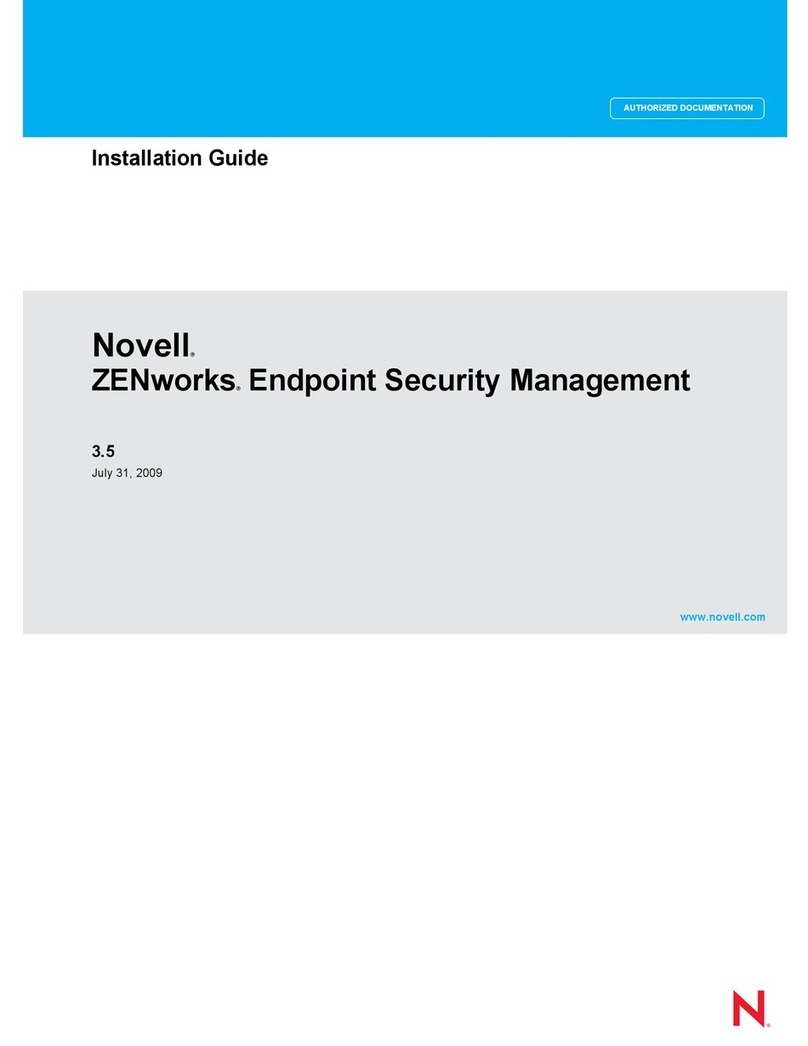 Novell ZENWORKS ENDPOINT SECURITY MANAGEMENT 3.5 User manual
