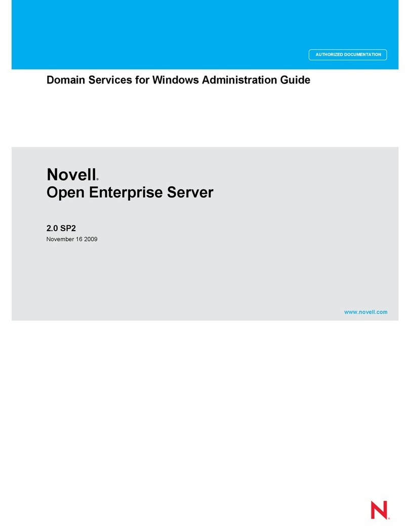 Novell OPEN ENTERPRISE SERVER 2.0 SP2 - DOMAIN SERVICE FOR... User manual