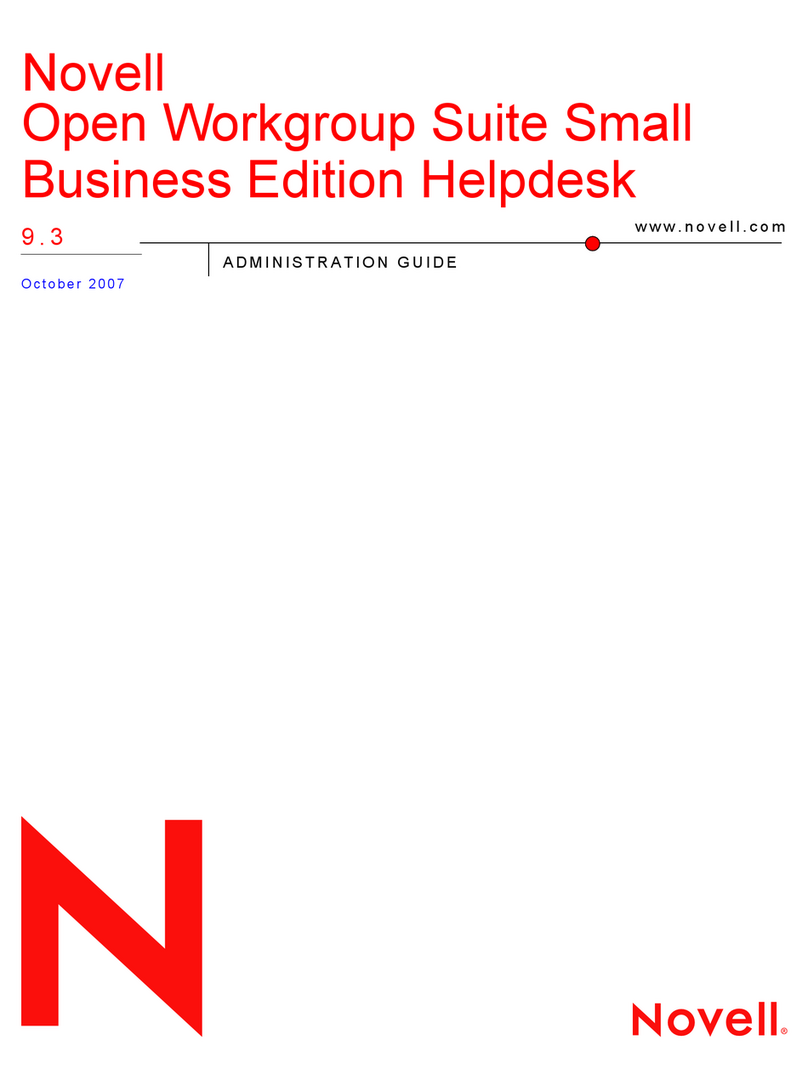 Novell OPEN WORKGROUP SUITE SMALL BUSINESS EDITION 9.3 - ADMINISTRATION... manual