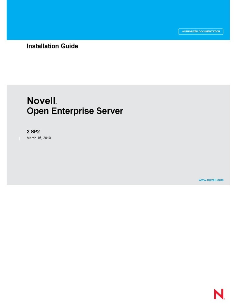 Novell OPEN ENTERPRISE SERVER 2 SP2 -... User manual Novell OPEN ENTERPRISE SERVER 2 SP2 -... User manual