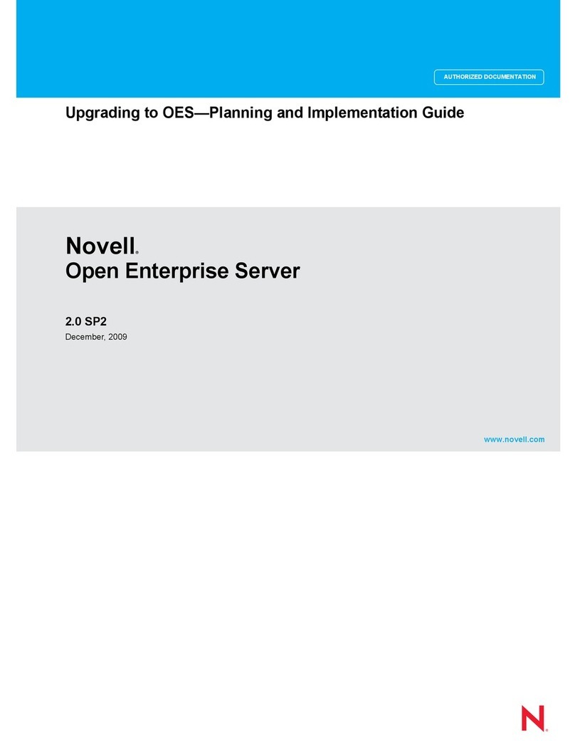 Novell OPEN ENTERPRISE SERVER 2.0 SP2 - UPGRADING TO OES-PLANNING AND IMPLEMENTATION GUIDE... User manual Novell OPEN ENTERPRISE SERVER 2.0 SP2 - UPGRADING TO OES-PLANNING AND IMPLEMENTATION GUIDE... User manual