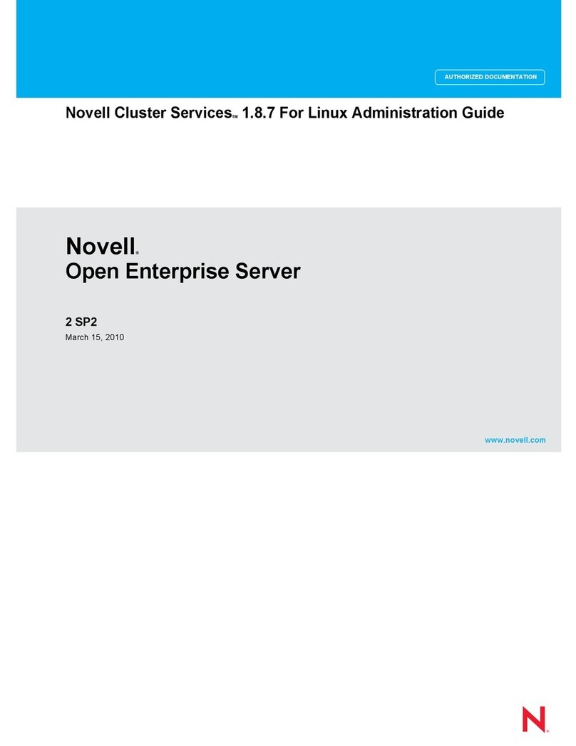Novell OPEN ENTERPRISE SERVER 2 SP 2 - CLUSTER SERVICES 1.8.7 FOR... User manual Novell OPEN ENTERPRISE SERVER 2 SP 2 - CLUSTER SERVICES 1.8.7 FOR... User manual