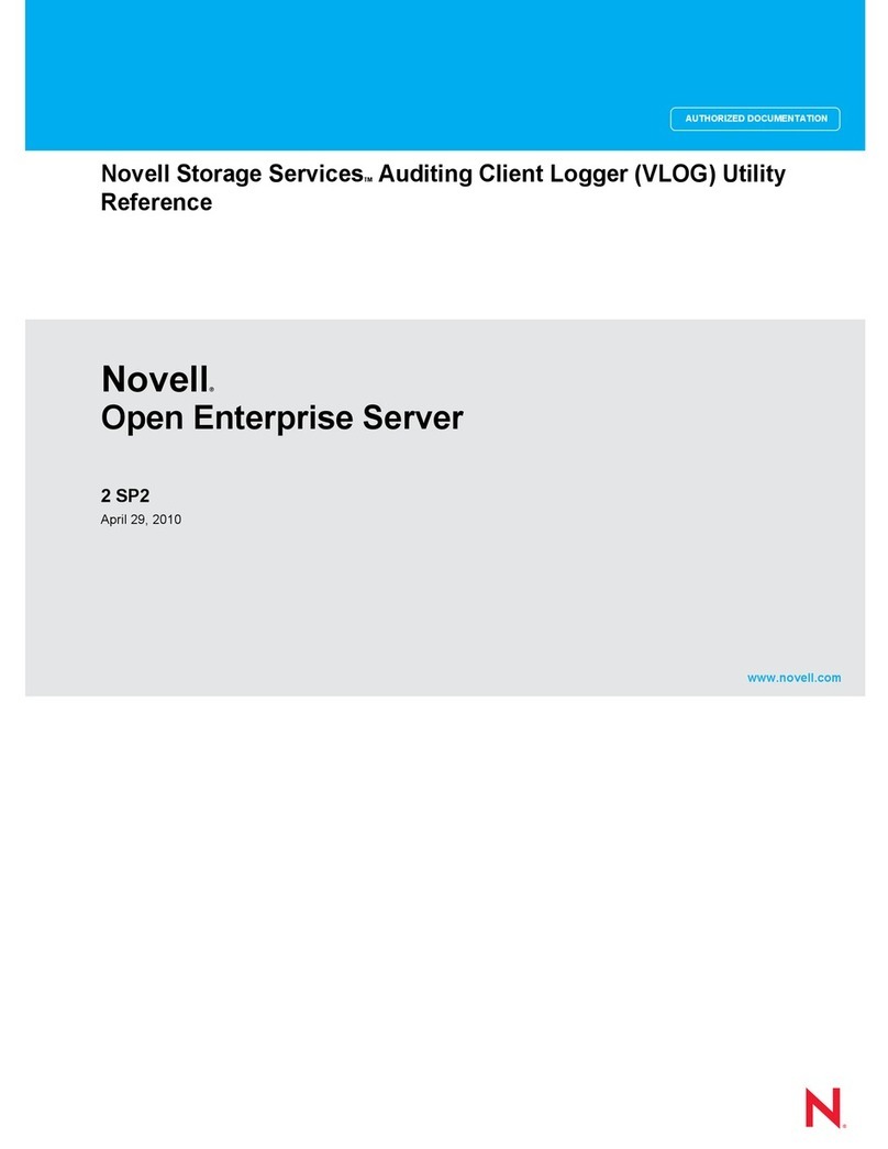 Novell OPEN ENTERPRISE SERVER 2 SP2 - STORAGE SERVICES AUDITING CLIENT LOGGER UTILITY REFERENCE... Service manual