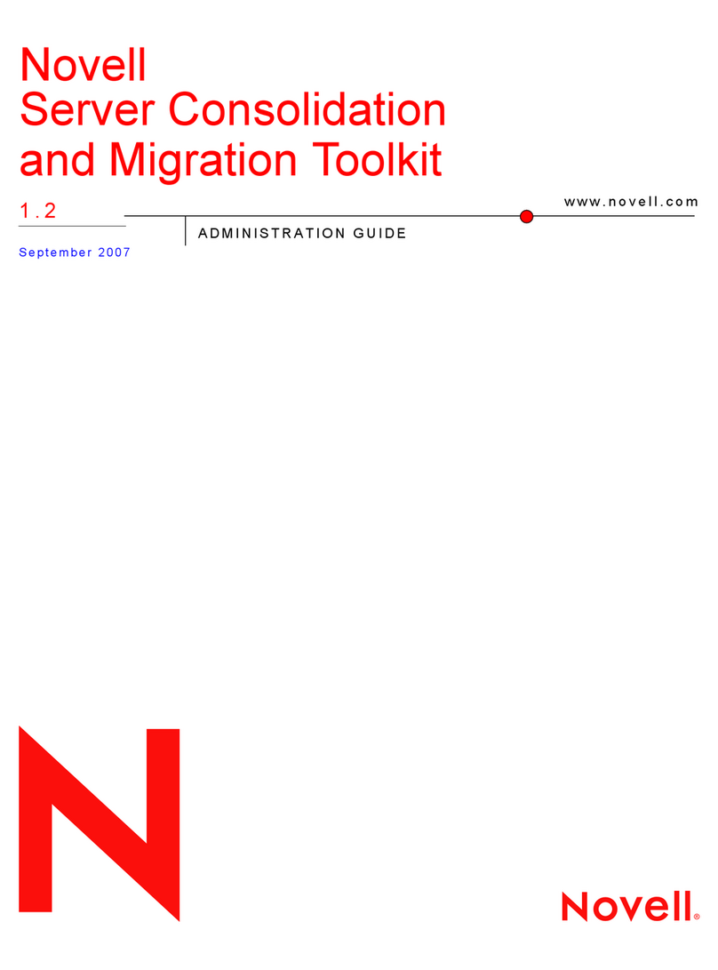 Novell SERVER CONSOLIDATION MIGRATION TOOLKIT 1.2 - ADMINISTRATION GUIDE... Administration guide Novell SERVER CONSOLIDATION MIGRATION TOOLKIT 1.2 - ADMINISTRATION GUIDE... Administration guide