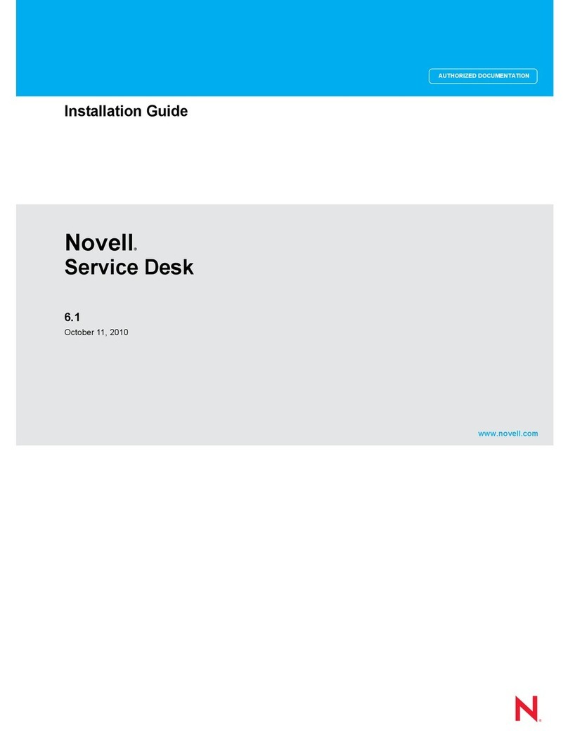Novell SERVICE DESK - INSTALLATION V6.1 User manual
