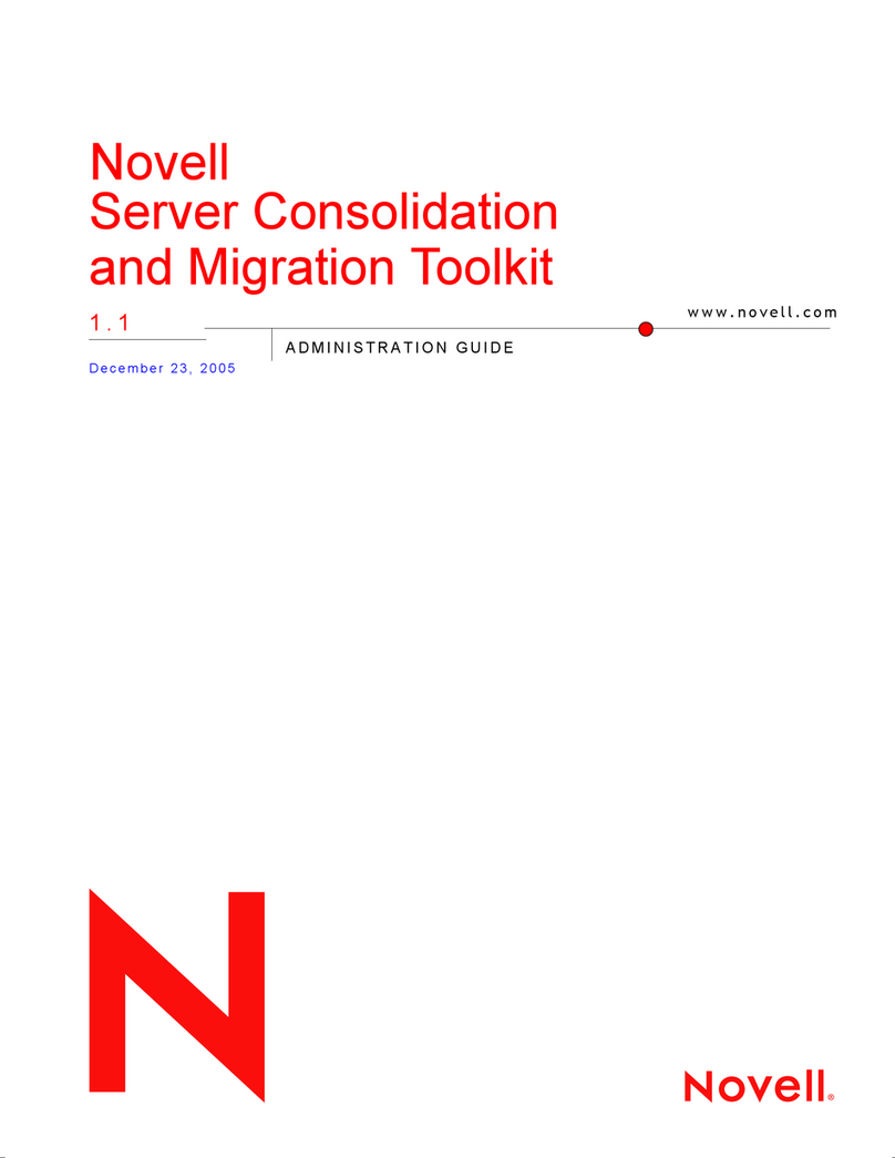 Novell SERVER CONSOLIDATION MIGRATION TOOLKIT 1.1 - ADMINISTRATION GUIDE... Administration guide Novell SERVER CONSOLIDATION MIGRATION TOOLKIT 1.1 - ADMINISTRATION GUIDE... Administration guide