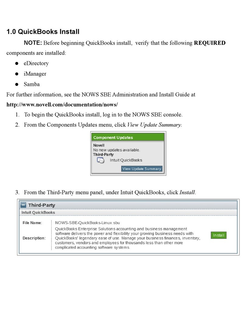 Novell QUICKBOOKS - INSTALL User manual