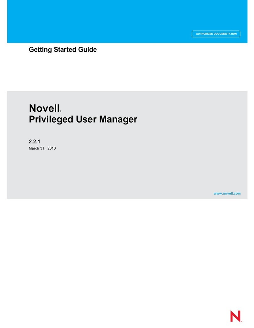 Novell PRIVILEGED USER MANAGER 2.2.1 - ADMINISTRATION GUIDE... User manual Novell PRIVILEGED USER MANAGER 2.2.1 - ADMINISTRATION GUIDE... User manual