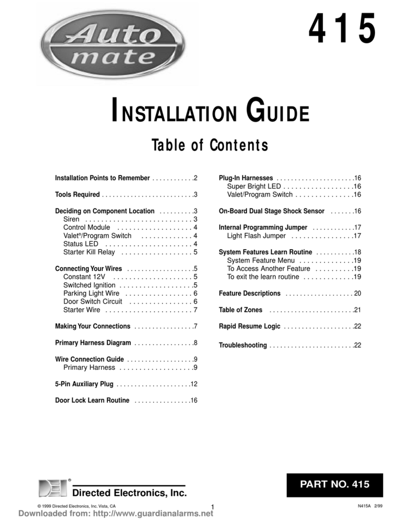 Auto Mate 415 User manual